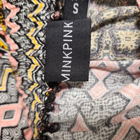 Minkpink Skirt S Asymmetrical Mandala Design Multicolor High Low - Picture 4 of 10